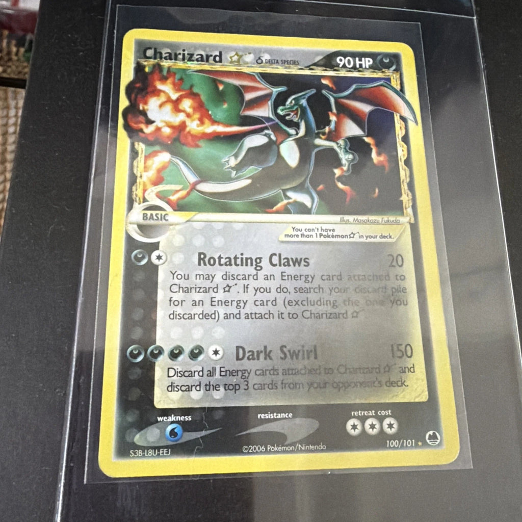 2006 POKEMON EX DRAGON FRONTIERS GOLD STAR #100 CHARIZARD-HOLO PSA