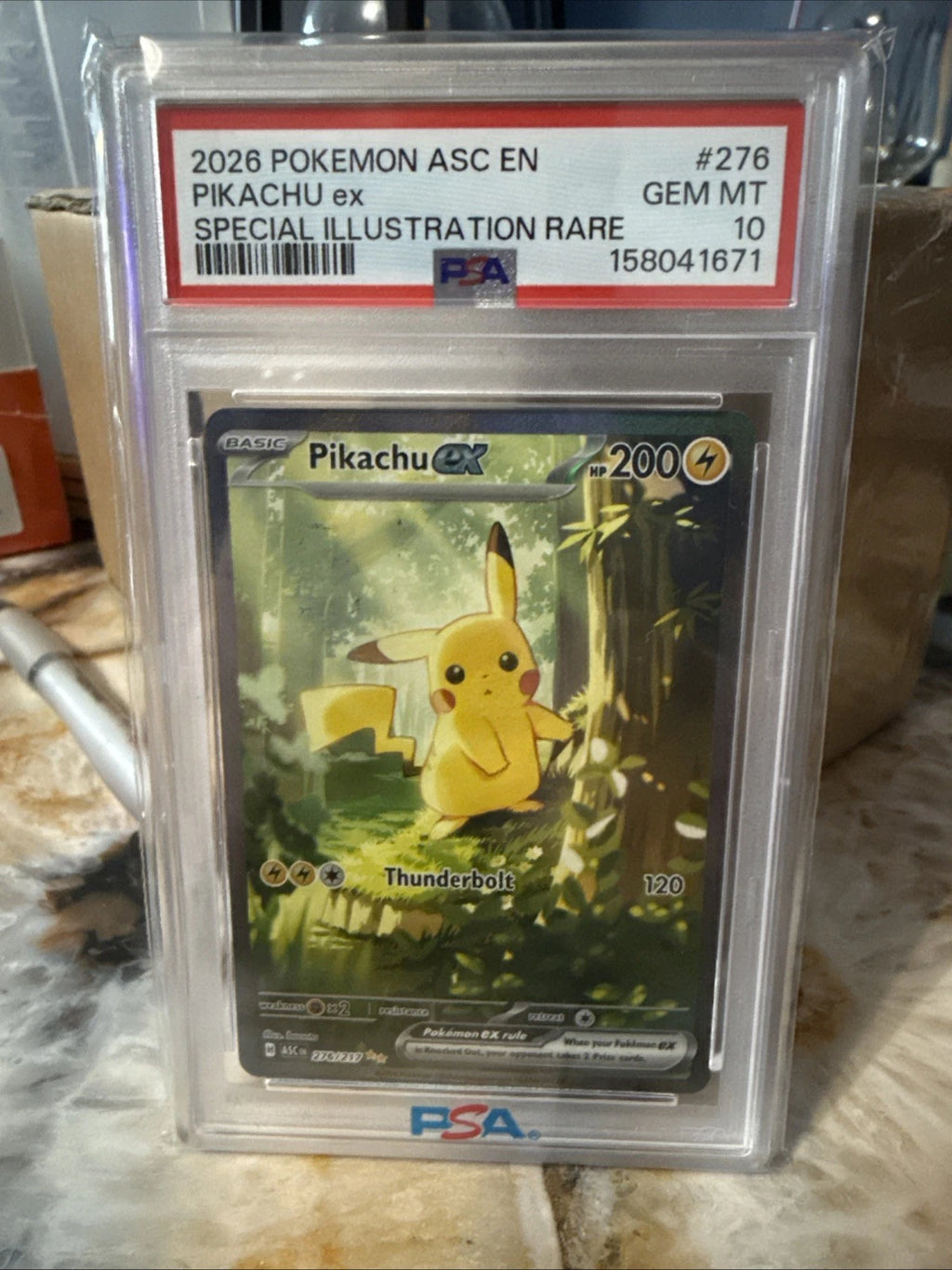 2026 POKEMON ASC EN-ASCENDED HEROES SPECIAL ILLUSTRATION RARE PIKACHU EX PSA 10